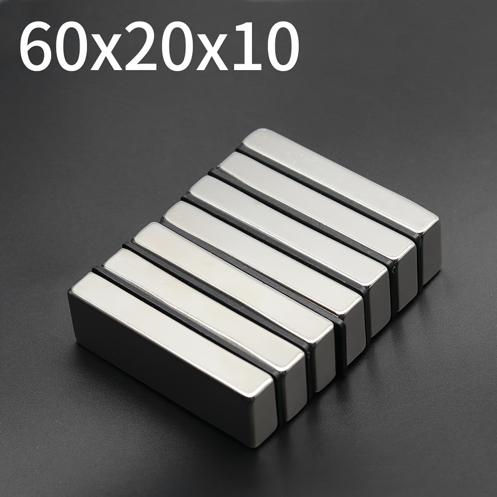 

1pc Neodymium Magnet, 60mm X 20mm X 10mm N35 Ndfeb Super Powerful Strong Permanent Magnetic Imanes Disc 60*20*10