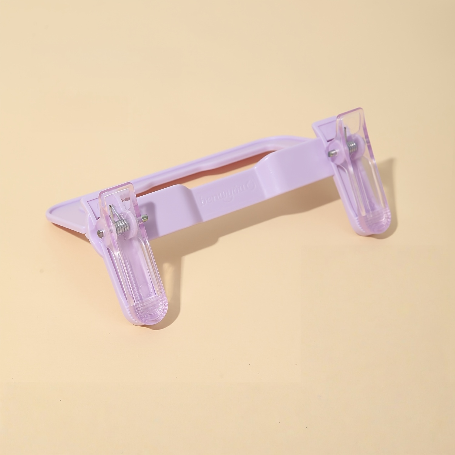 TEMU 1pc Folding Book Holder, Thick And High-quality Pp Reading Stand, Double-head Clamps, Gift For Reading Enthusiasts