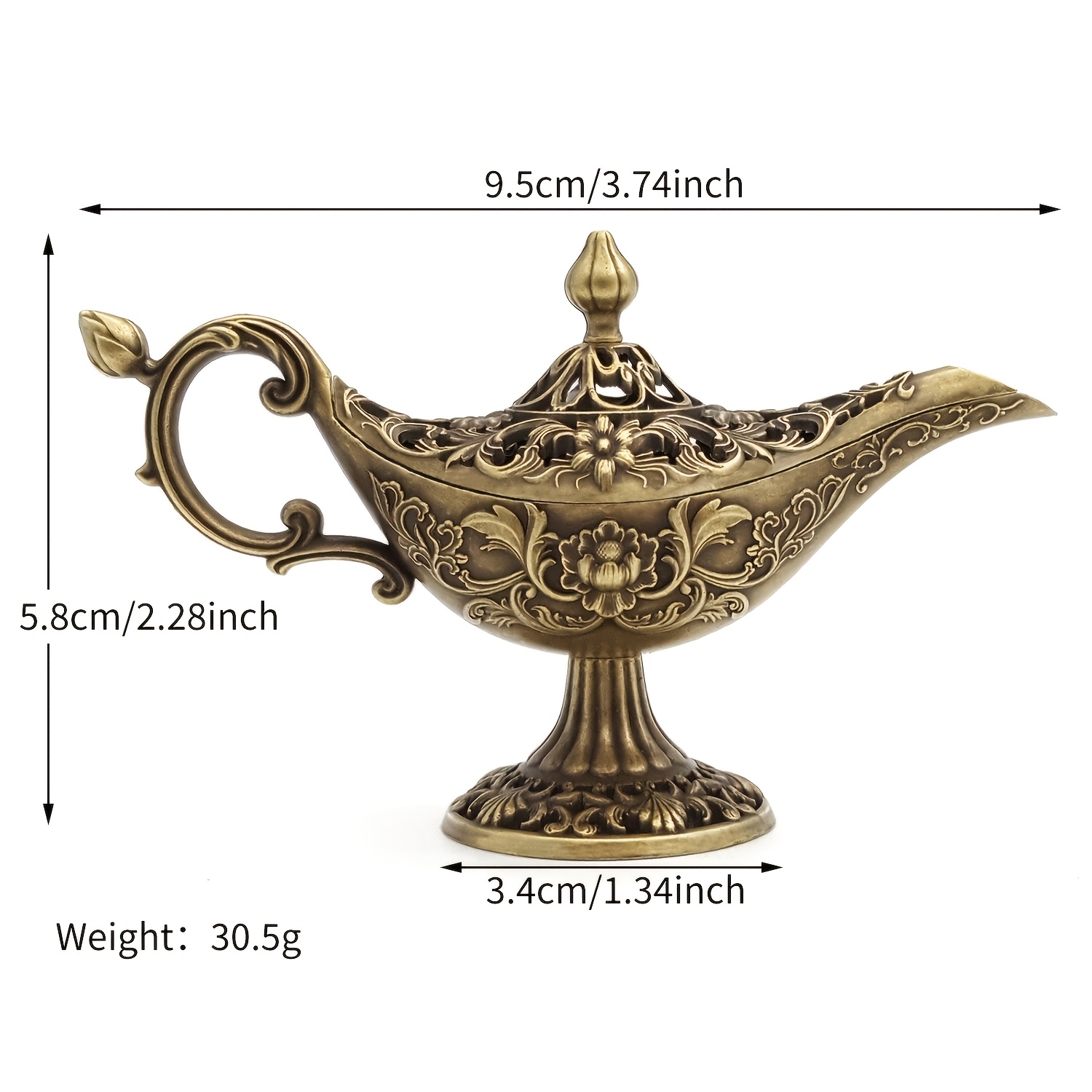 Image of 's Incense Holder, A Carved Design That Replicates The Classic Wishing Lamp. Sandalwood Incense Holder For Tea Rooms And Studies, A Desktop Decoration East, Arabia, And Saudi Arabia. A Perfect