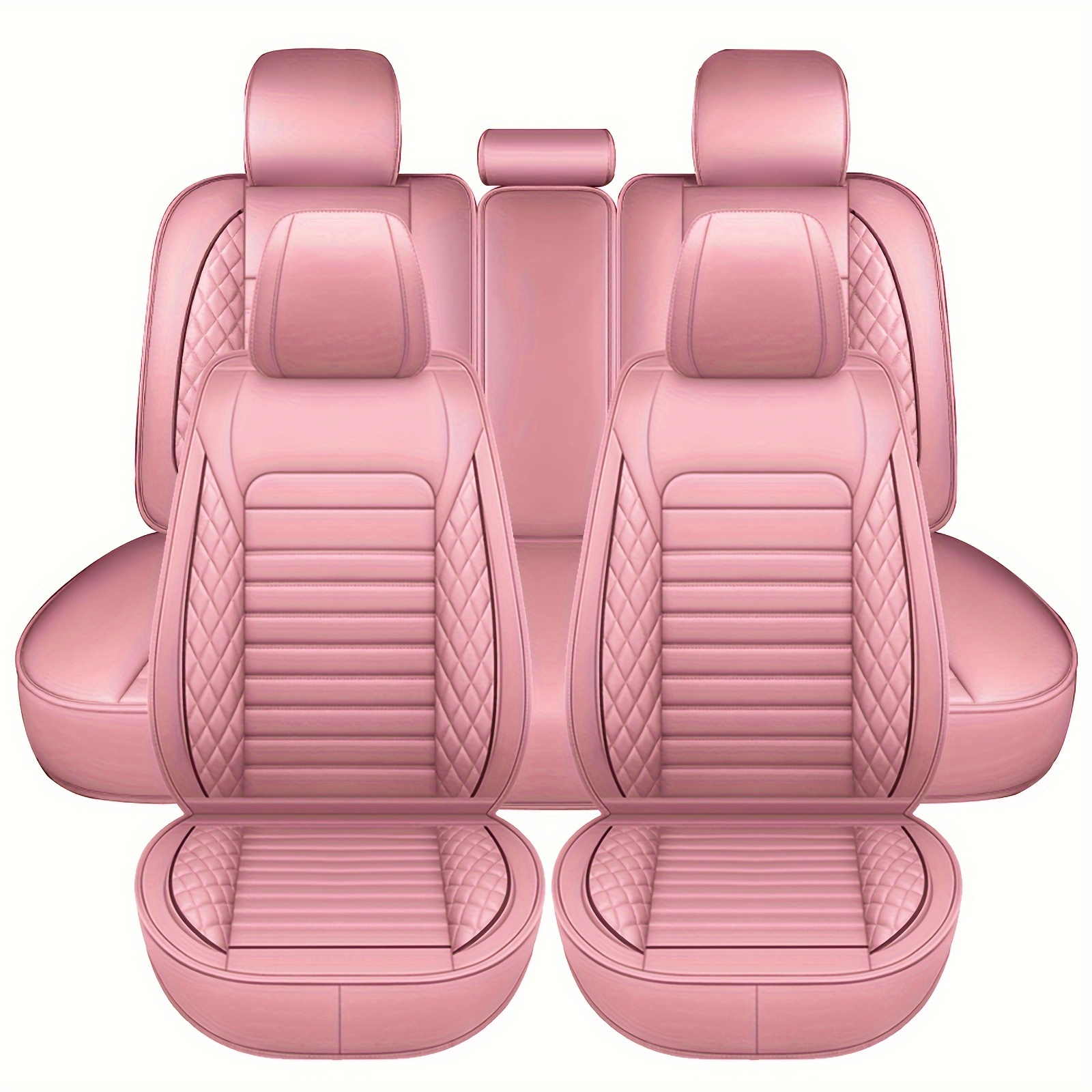 pink pu leather seats car seat covers full set women Temu