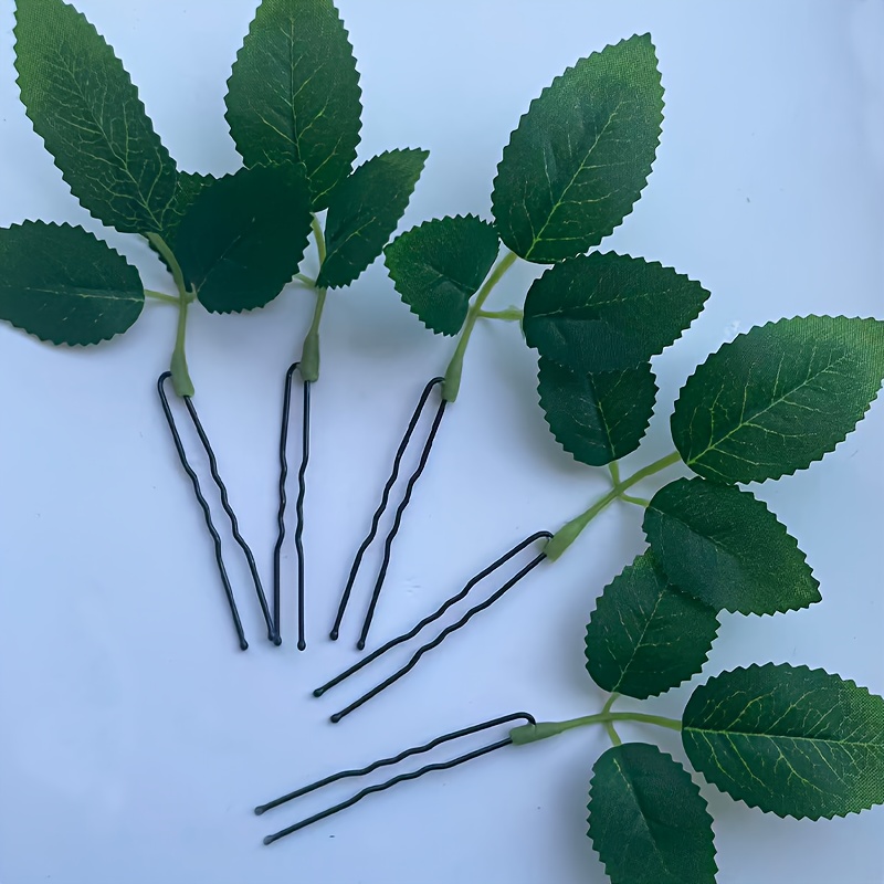 Wedding Green Hair Accessory Green Leaf Hair Clip Wedding Bride Headpiece, Fairy Anti-leaf Green Hair Clip