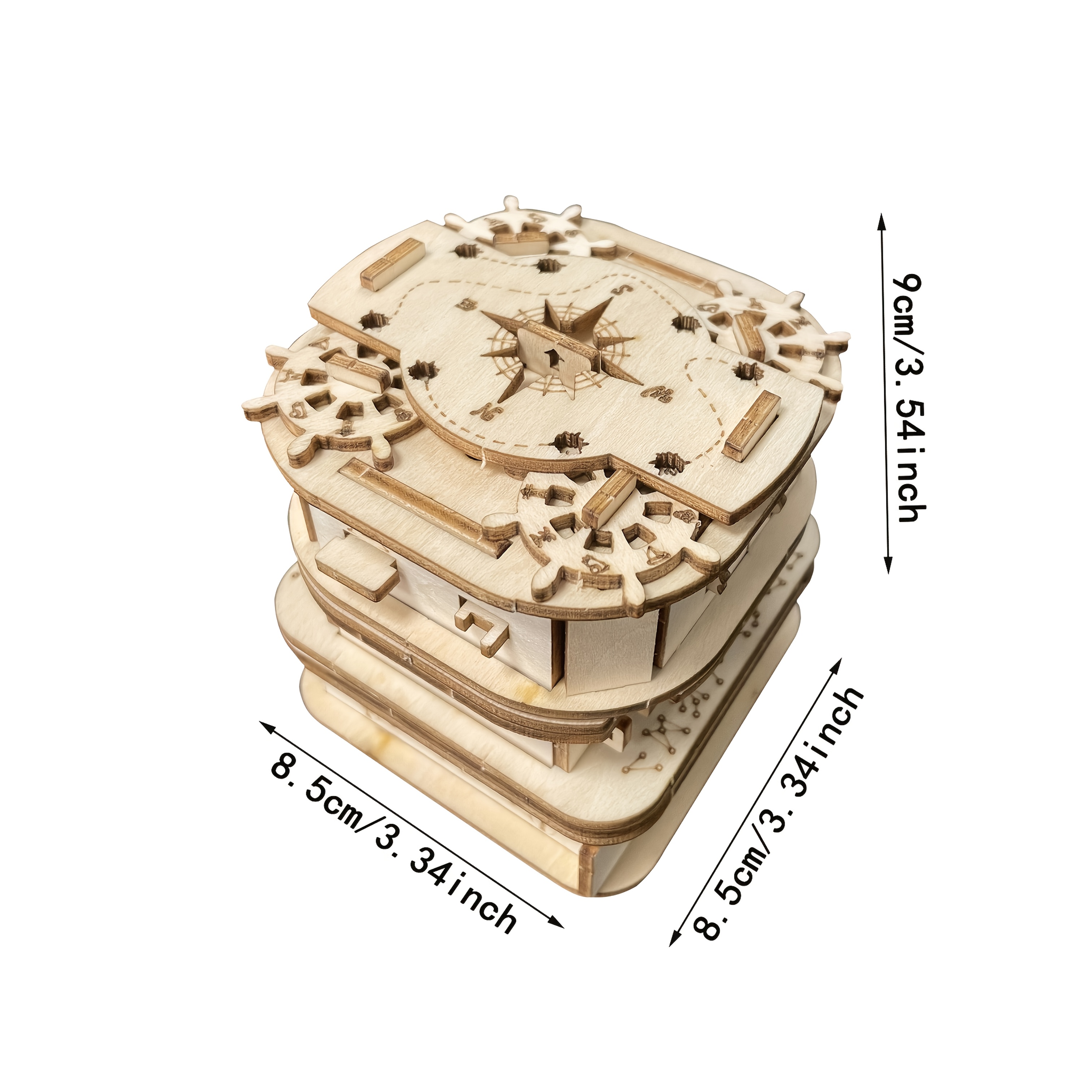 High Difficulty 3D Wooden Mechanical Multi-Layer Puzzle Secret Box