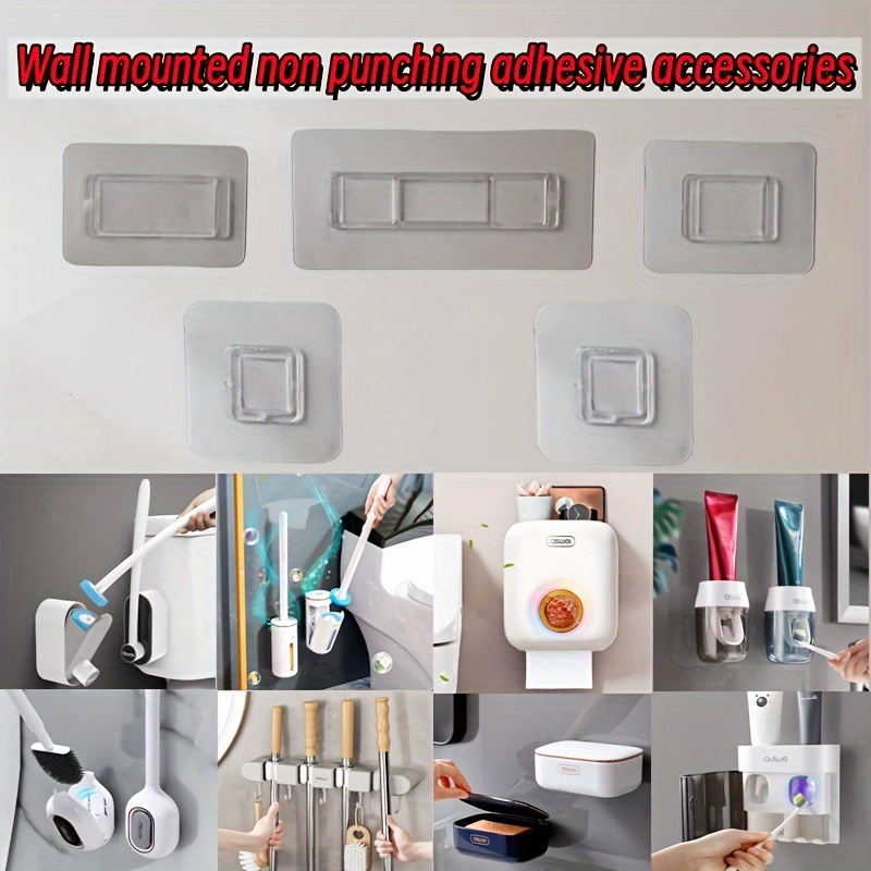 

3pcs Bathroom Accessories, Bathroom Mounted Adhesive Patches Punching , Do Not Or Fall Off, Suitable For Of Products In Our