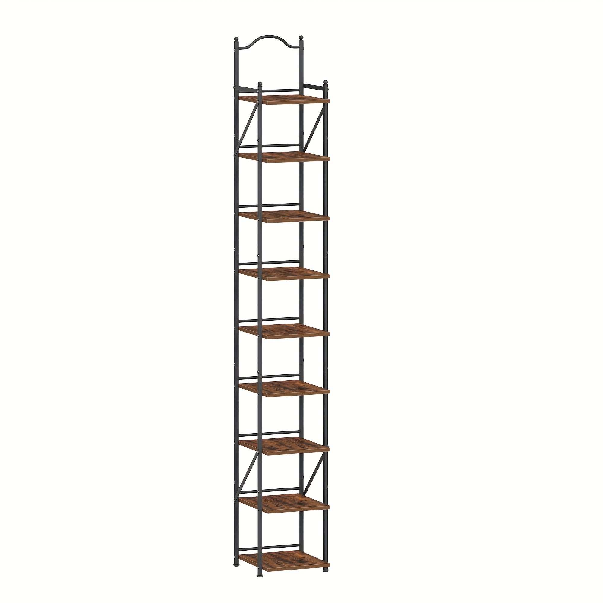 TEMU Vertical Shoe Rack, Narrow Shoe Storage With 9 Tiers, 2 Adjustable , Space Saving, Shoe Tower For Entryway, Hallway, Living Room, Vintage Board