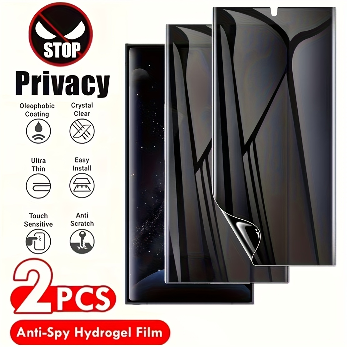 E-shop 2 Stück Privatsphäre Hydrogel Displayfolie für for Galaxy S26 Ultra/S25 Ultra/S24 Ultra/S23 Ultra/S22 Ultra/S21 Ultra/S20