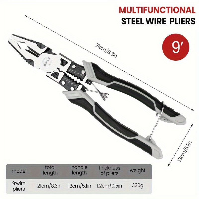 TEMU 1pc Airaj Steel , Diagonal , Pointed , , Large Opening , Household Repair, Handmade Hardware Tools