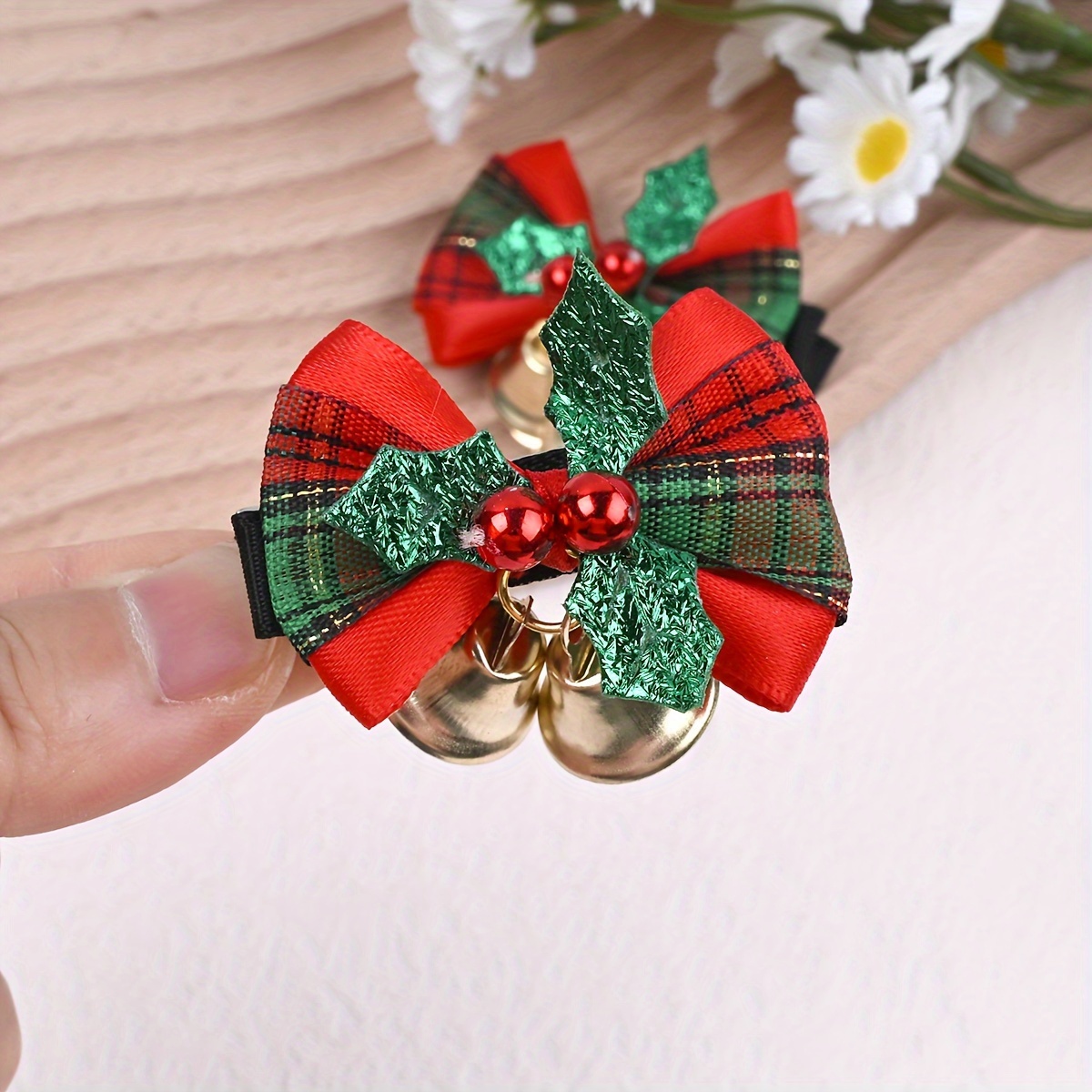 

2pcs Christmas Bow , Accessories, Matching , For And , Suitable 14+