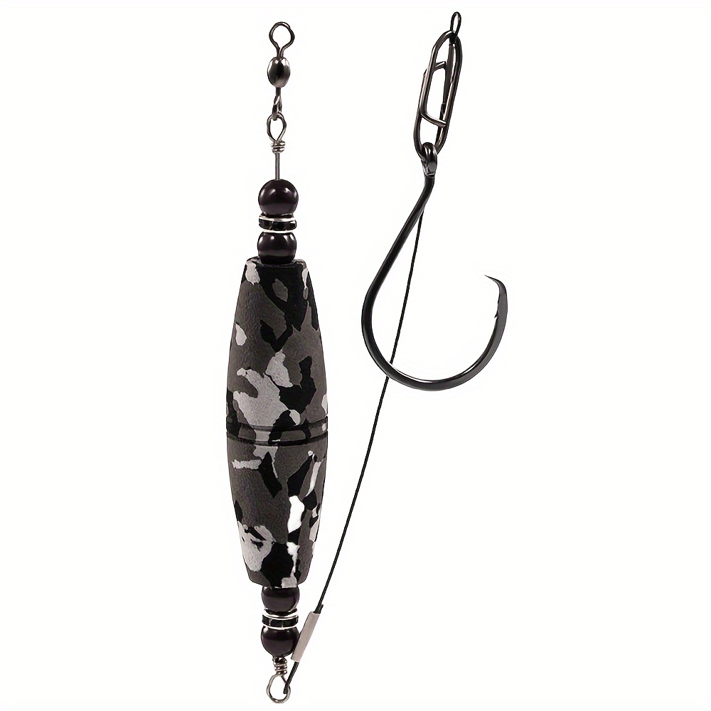 

Premium Black Catfish Float Rig With Stainless Steel Hooks - Eva Fishing Bobbers For Santee & Peg Bait Setups, Essential Catfishing Tackle