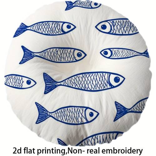 1pc round soft floor cushion padded decorative back pillow 16x16 inch minimalist fisherman aesthetic patterned provides lumbar support for sofas beds balcony cushions for home decoration ayxj512