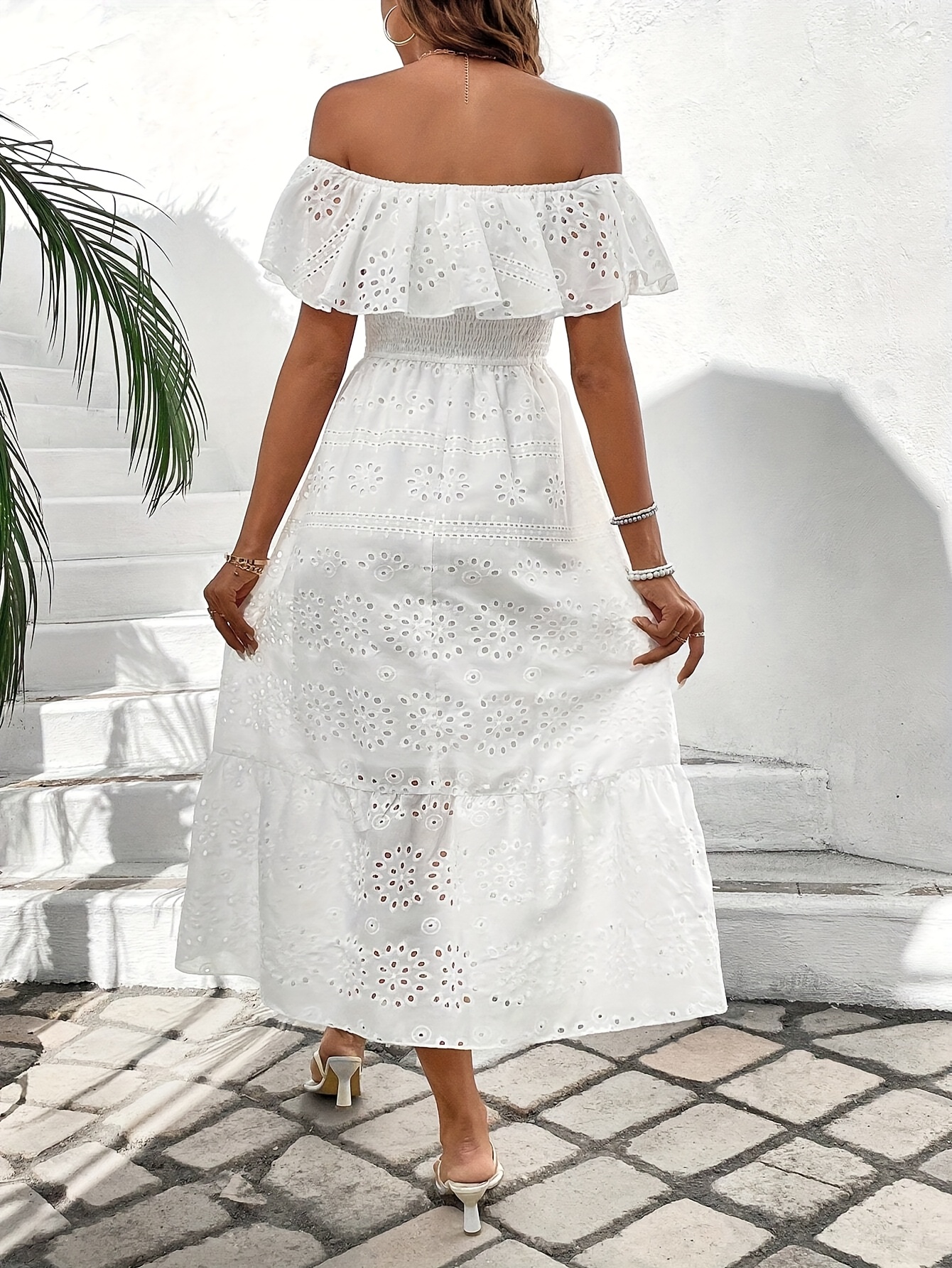 chinese dress ladies Mint Green Chiffon See-Through Off-The-Shoulder Lace Evening Dress, Green / US2 main image 1