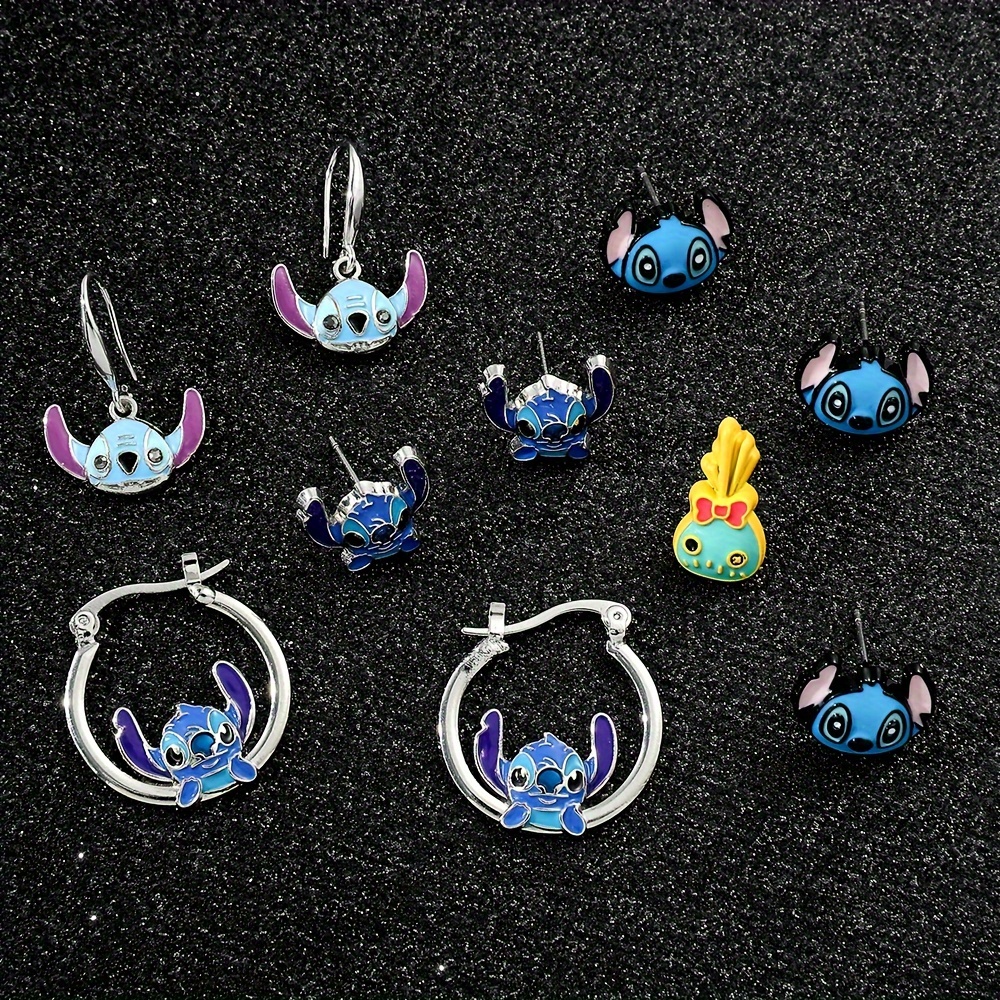 

2pcs New Cute Earrings, Popular Cartoon Figure Earrings, Suitable For Men And Women