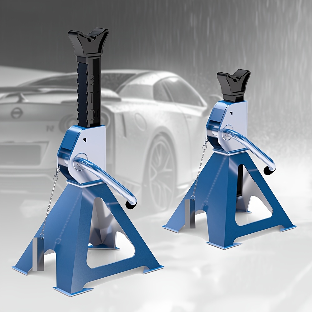TEMU 3 Ton (6600 Lbs) Heavy-duty Car Jack Stands 1 Pair, Adjustable Height 12.6"-17.32", Double Locking System, Large For Suv, Truck & Vehicle