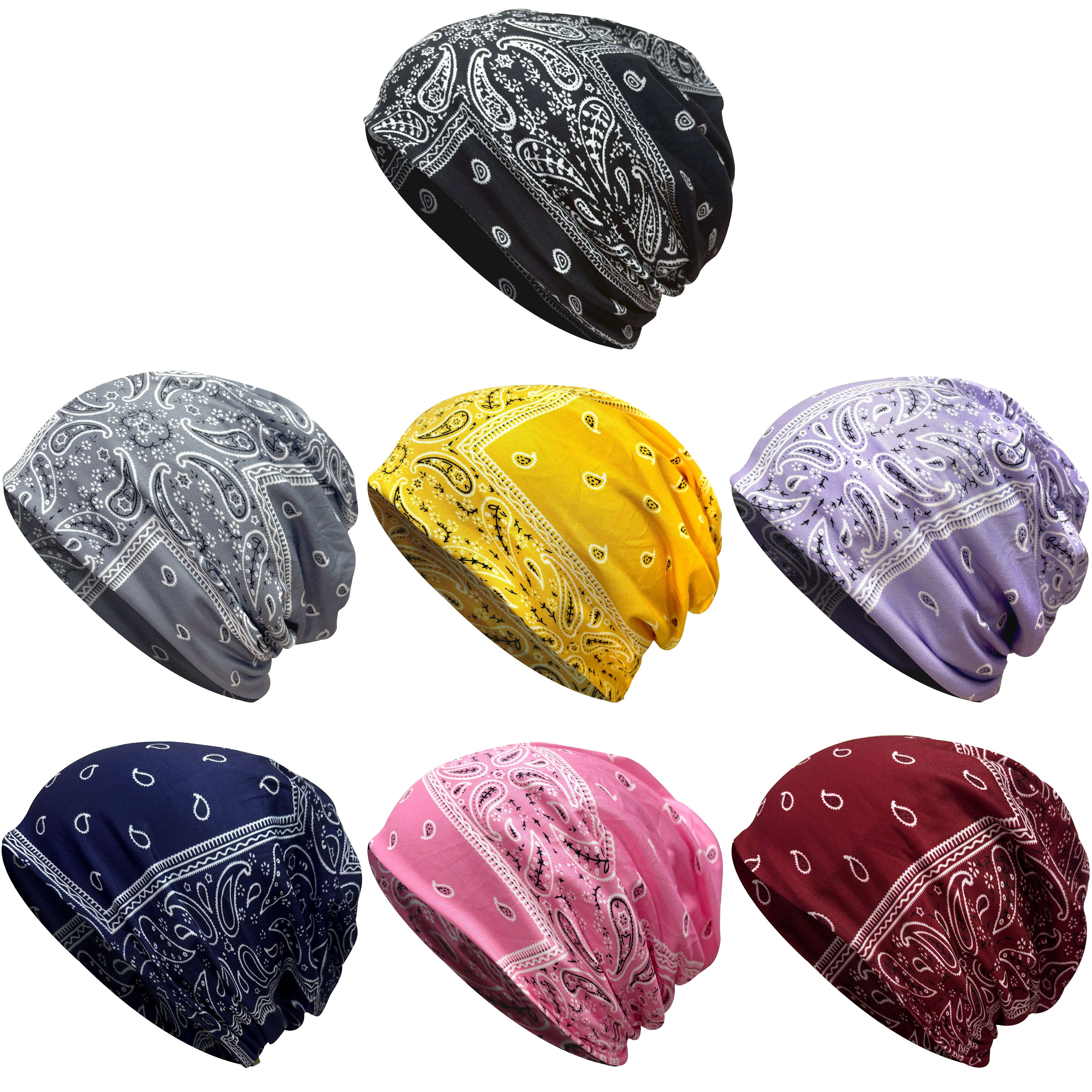 

1pc Vibrant Paisley-print Hip Hop Style Soft Knit Beanie - , Breathable Cap In Assorted Colors For Autumn & Winter, Machine Washable