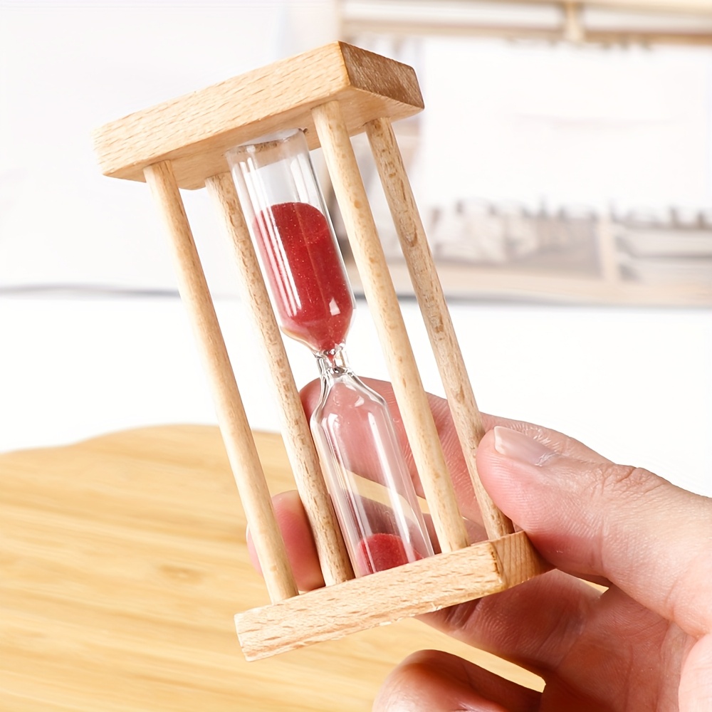 TEMU 1 Colorful Sand Timer Hourglass - 1 Minute/3 Minutes/ - Square Cylinder Sand Clock For Games, Study, Home, And Office