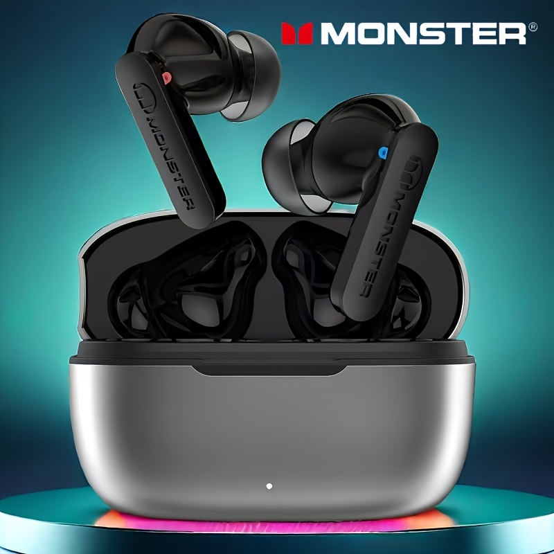 TEMU Monster In-ear Wireless Noise Cancelling Headphones, Bluetooth 5.4, 24h Total Playtime & Fast Charging, Fast Auto Pairing, Dual Mic Hd Control,
