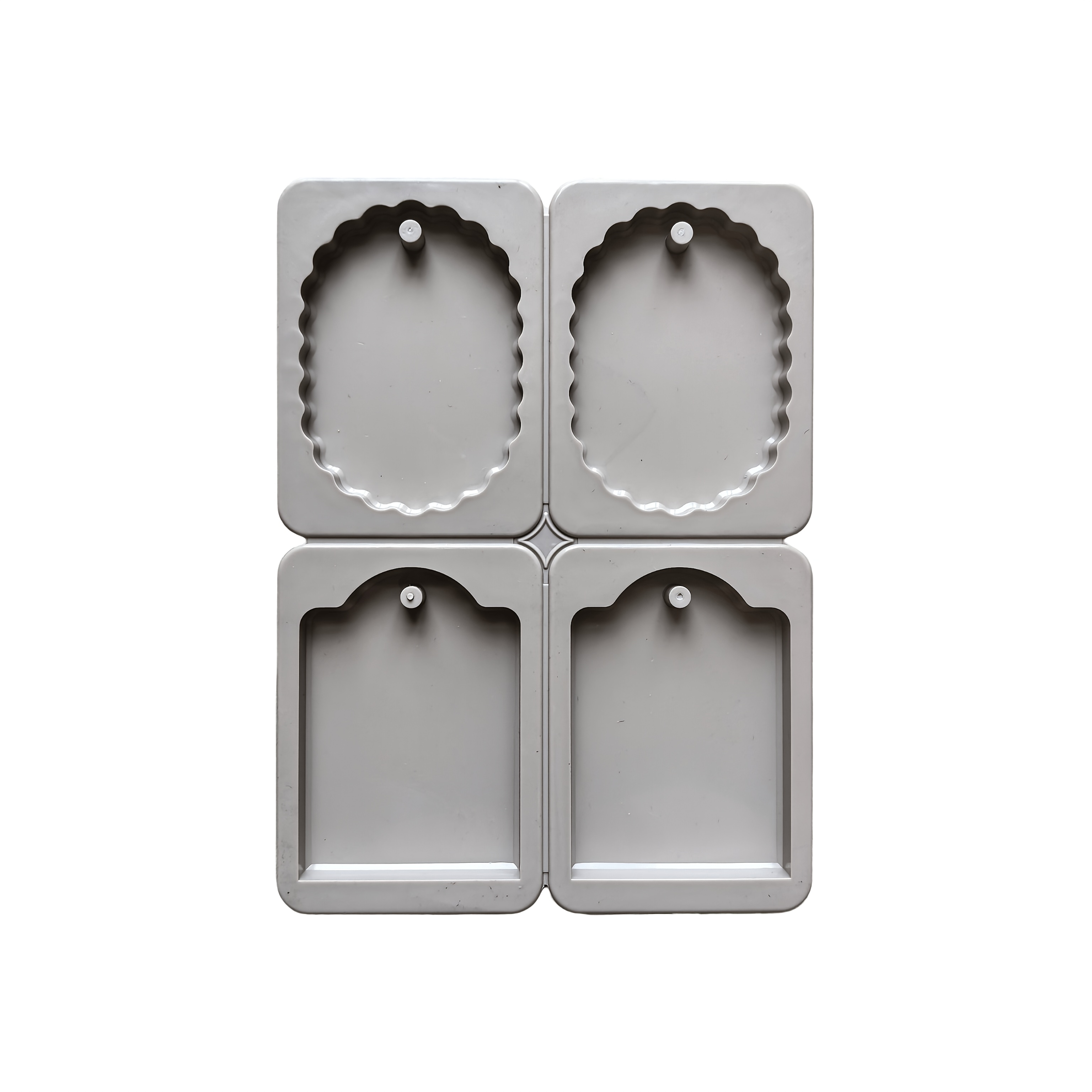 TEMU 1pc Creative Door Sign And Scalloped Oval Scented Tag Silicone Mold Gypsum, Dropping Jewelry Pendant Detachable Soap Making Scented Wax Tablet