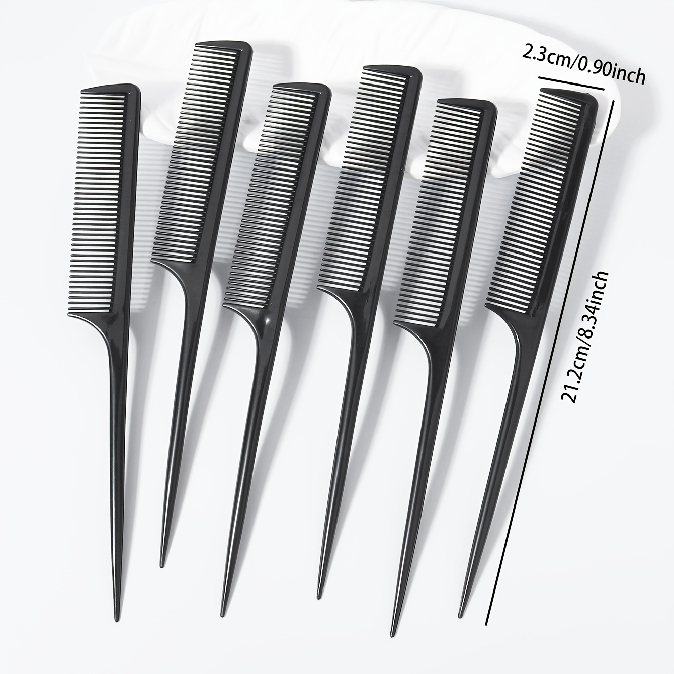 6pcs Professional Pointed Tail Hair Comb Set