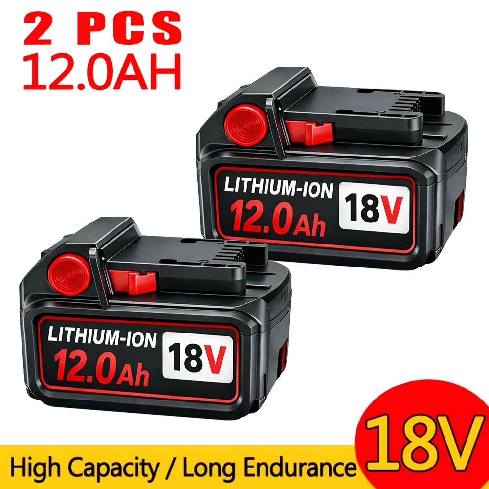 TEMU (2/1 Pack 12.0ah)12.0ah 18v Battery Replacement For Battery 48-11-1845 48-11-1850 48-11-1860 48-11-1828 Lithium Ion Compatible With 18 Volt