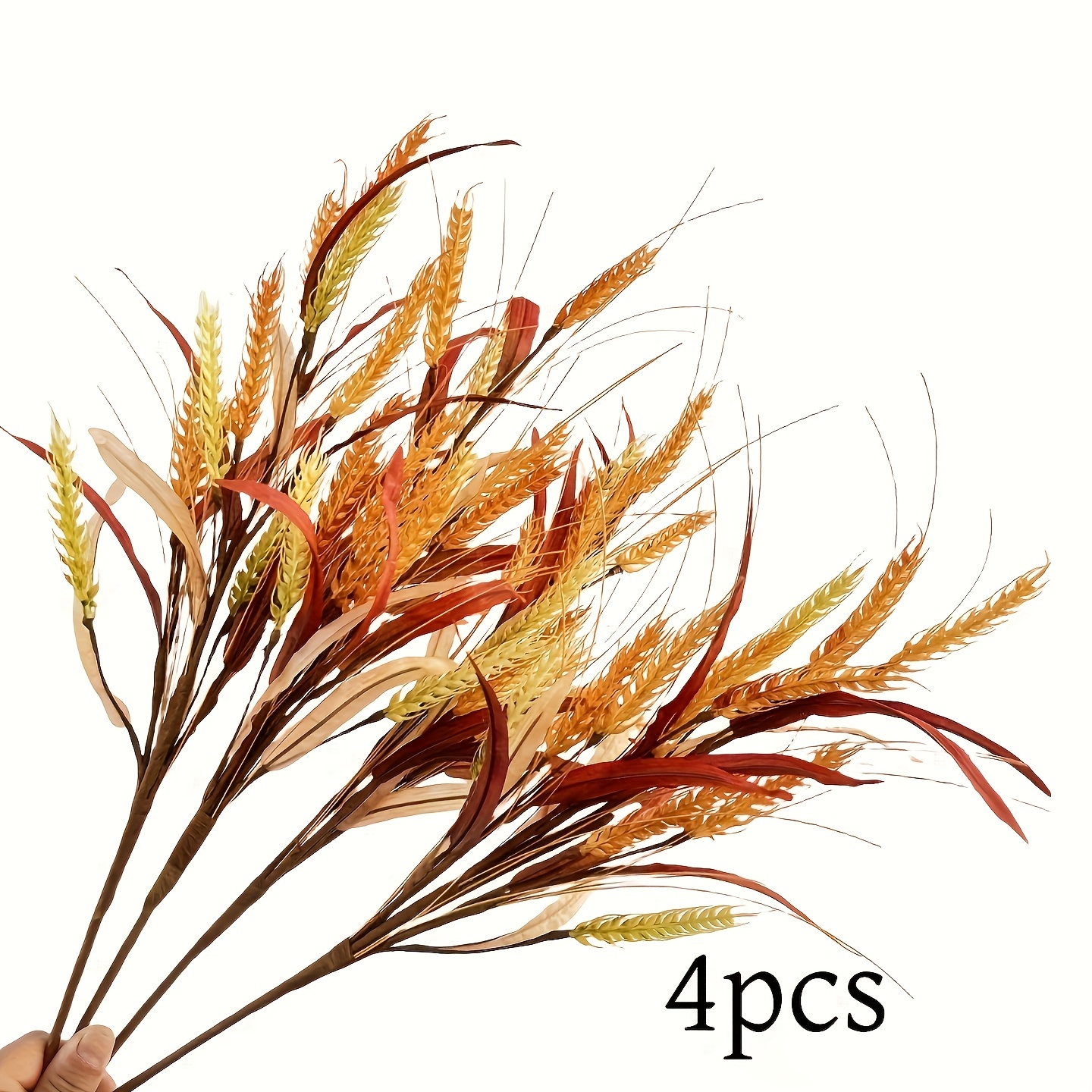 TEMU Festival Artificial Flowers, 4-pack Artificial Stems, Hand-twisted Flower Stems, Diy Decoration, Festival Decor, Thanksgiving Decor, Home Decor,