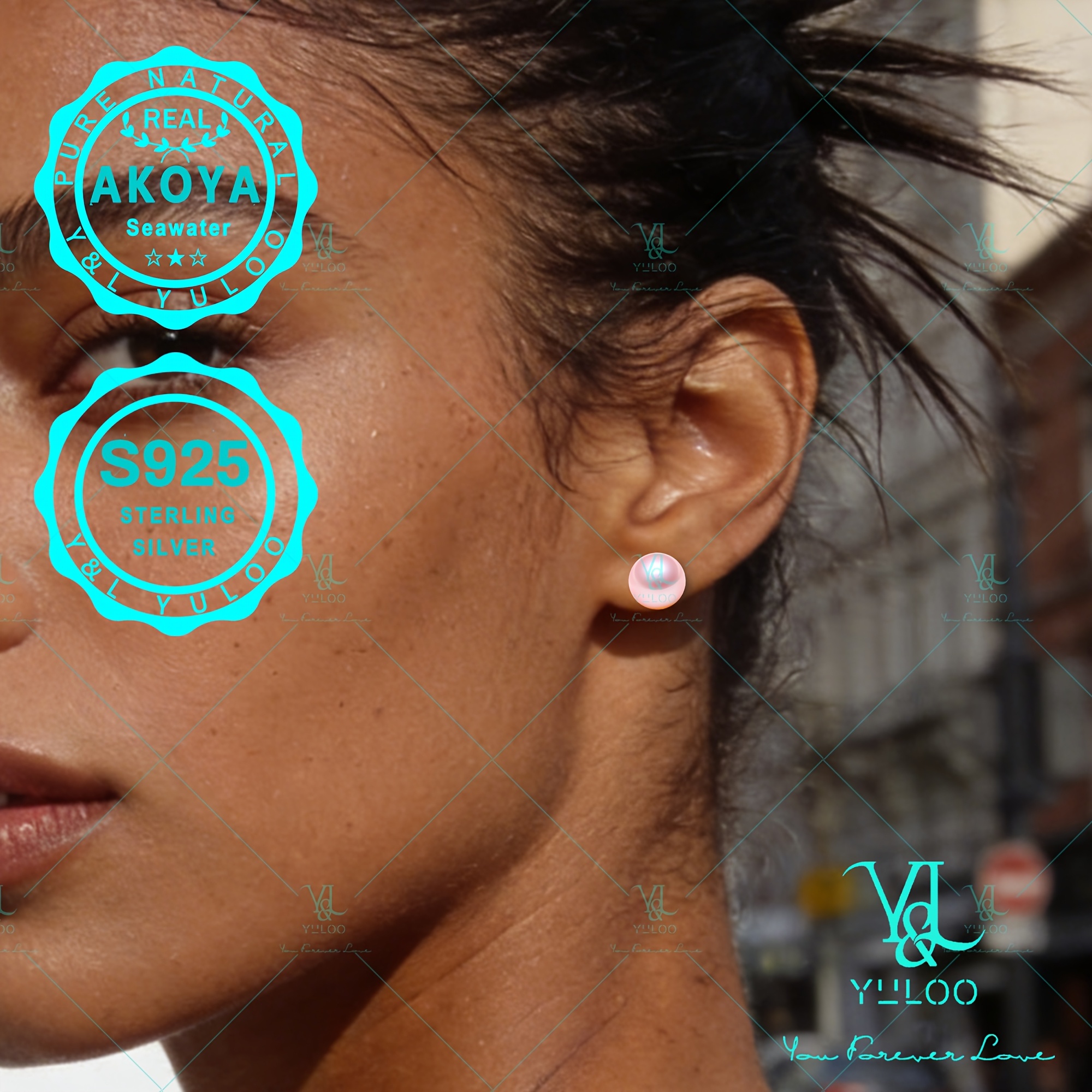 Image of Pearl Earrings For Women, Pink And White Cultured Pearl S925 Silver Needles. Daily Wear, Vacation And , Ideal Gifts