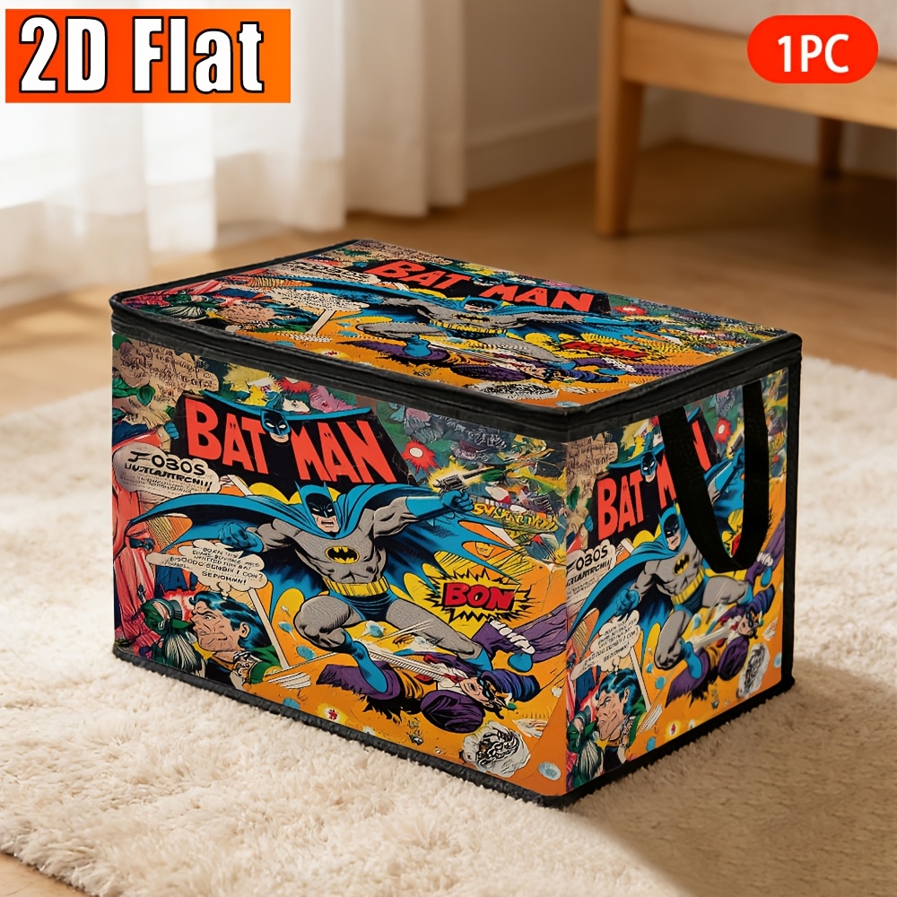 2d flat 1pc   comic retro storm pattern storage box multi purpose reusable   for holiday gifting suitable for living room supplies storage item storage organization under bed storage