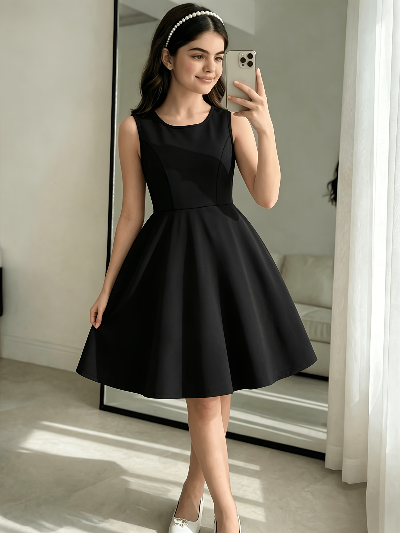 summer sleeveless dress 13 year old girls solid