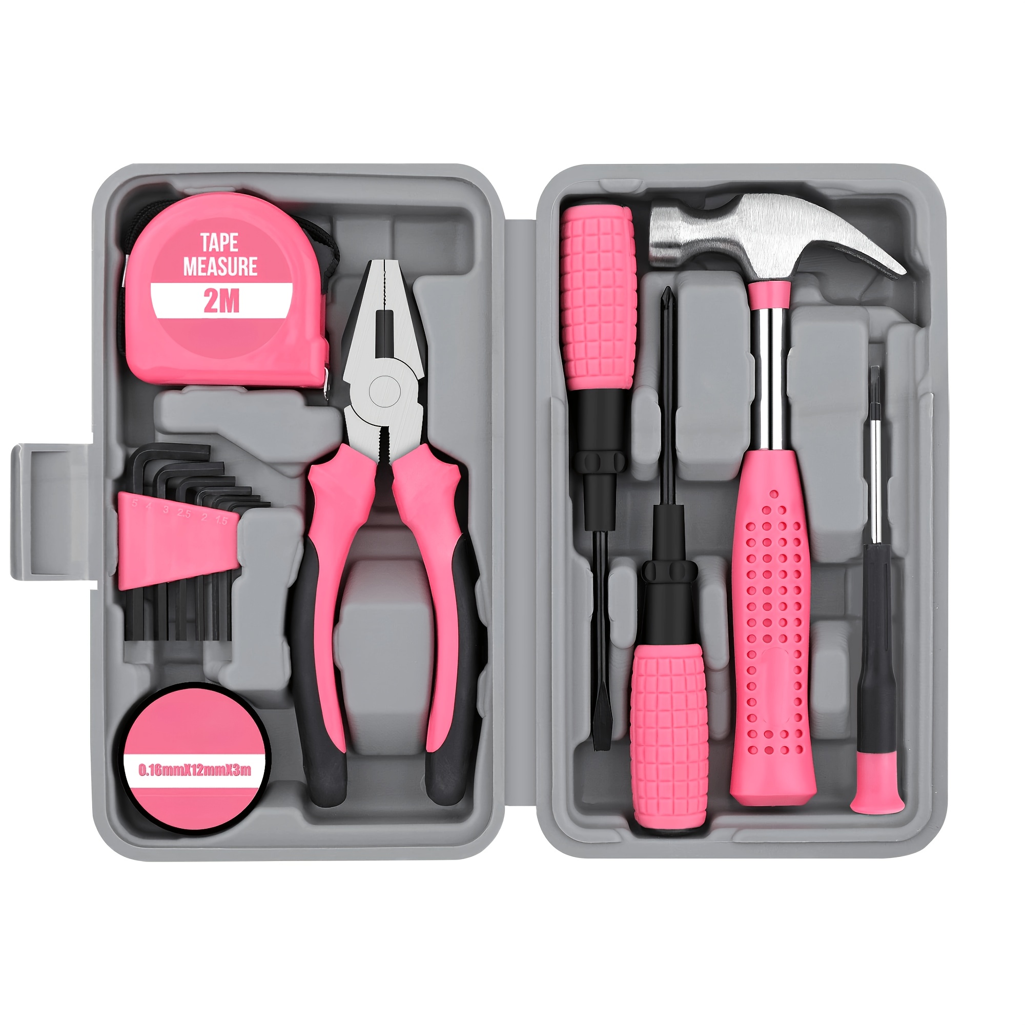 TEMU 13pcs Tool Set With Hammer, Pliers, Wrench & Screwdrivers, Household Repair Tool Kit For Home Repairs, Car Maintenance & Emergencies, Portable