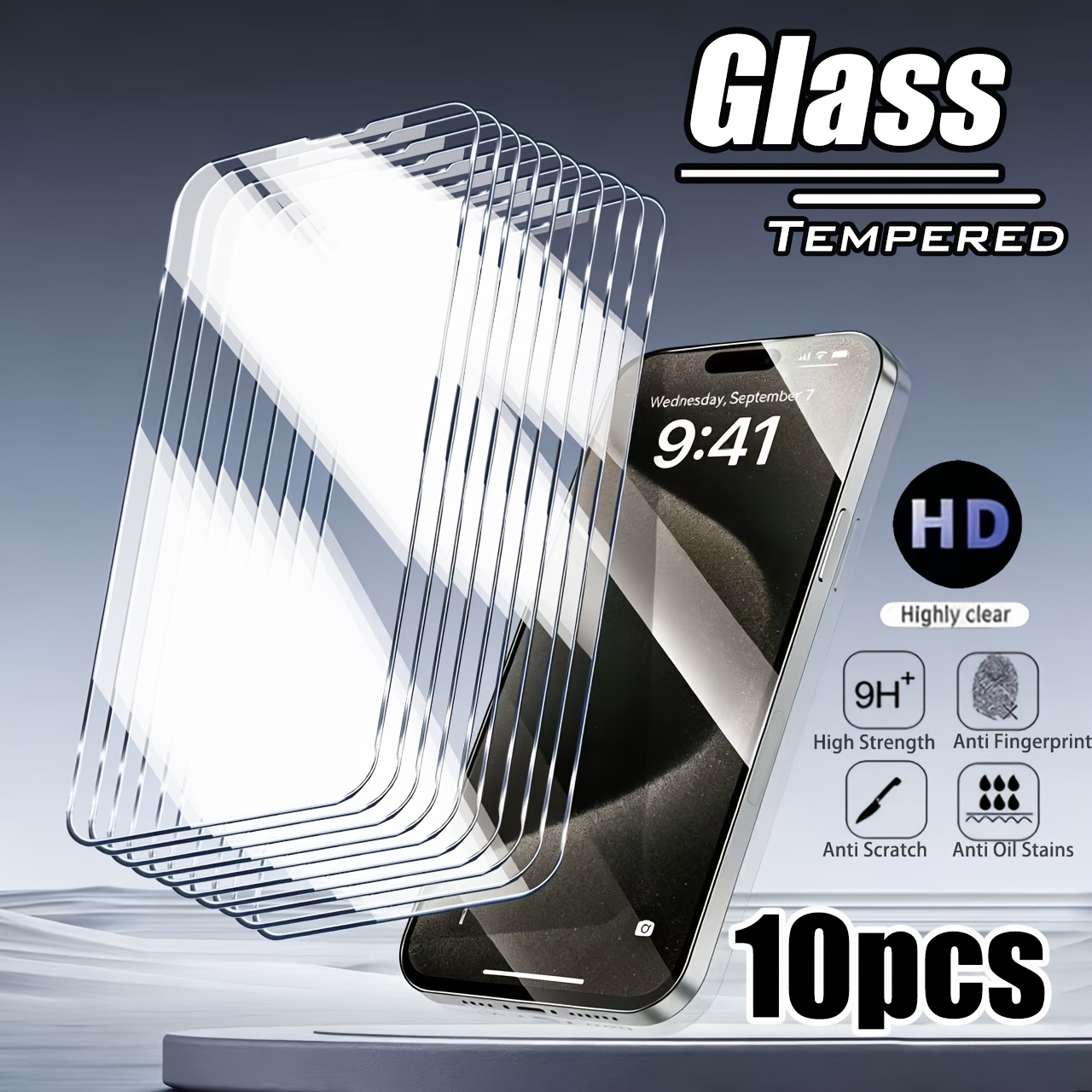 Image of A Pack Of -definition Tempered Glass Screen Protectors For Iphone 17/17 Pro/17 Pro Max, 16/16 Pro/16 Pro Max, And 11/pro/pro Max/plus. Made From 9h Ultra-hard Material, Resist Scratches And