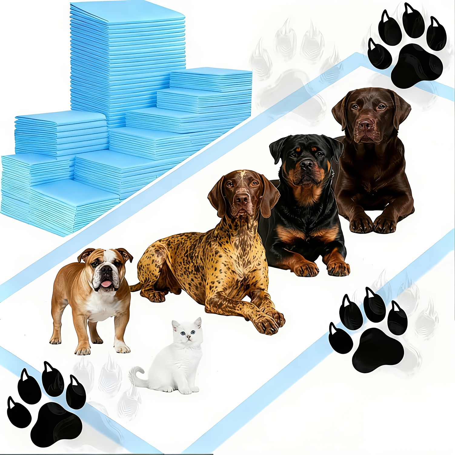 TEMU Xxxl32*57" Upgraded Thick Layer Super Absorbent Dog Pee Pad, Extra Large Anti-leak And Anti-odor Puppy Training Pad, Quick-drying Dog Pee Pad,