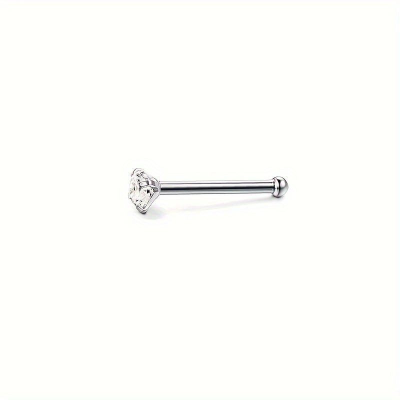 Hypoallergenic Nose Stud with Cubic Zirconia