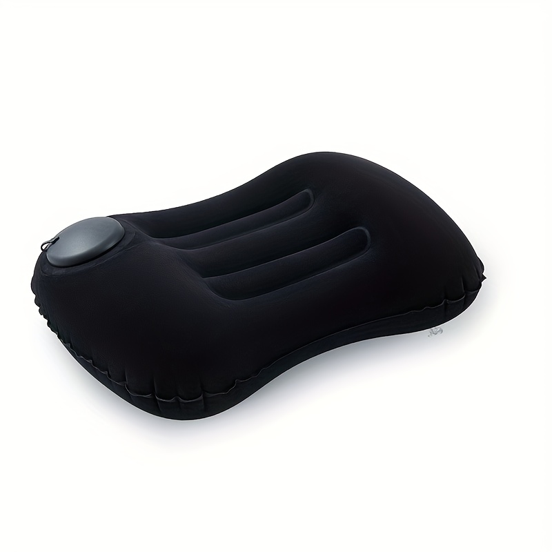 Camping Inflatable Pillow, 1-pack Portable Neck Support Press-type Inflatable Pillow For Beach, Office, Home, And Travel, Compact Air Pillow