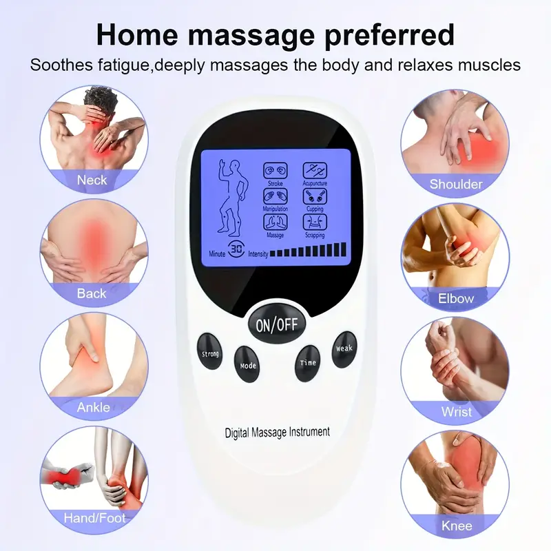 tens ems dual channel muscle massager with 8 electrodes for shoulder shoulder and knee muscle portable design perfect gift for details 1