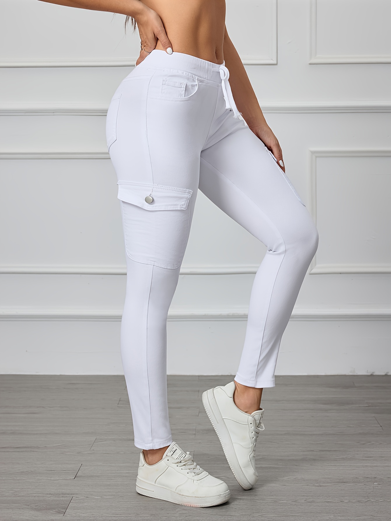 White Skinny White Denim Leggings Women's Stretch White Skinny