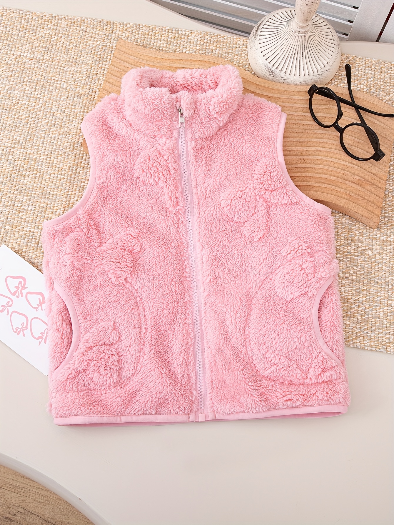 jacquard vest for girls winter   cute bow jacquard vest
