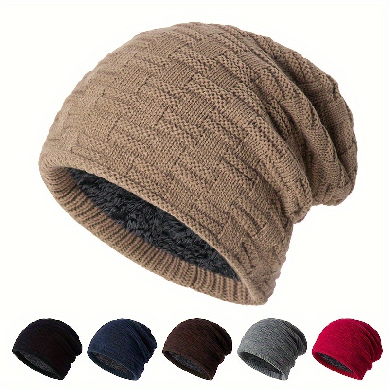 

Soft And Cozy Unisex Knit Beanie Hat With Fleece Lining, Earflap, And Stretchy Fabric For Men And Women, Perfect For Winter Outdoor Wear