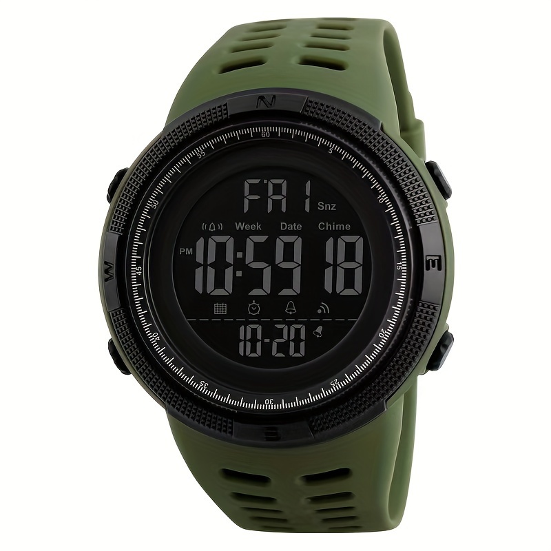 a simple and trendy multi functional mens outdoor sports student electronic watch with luminous function details 4