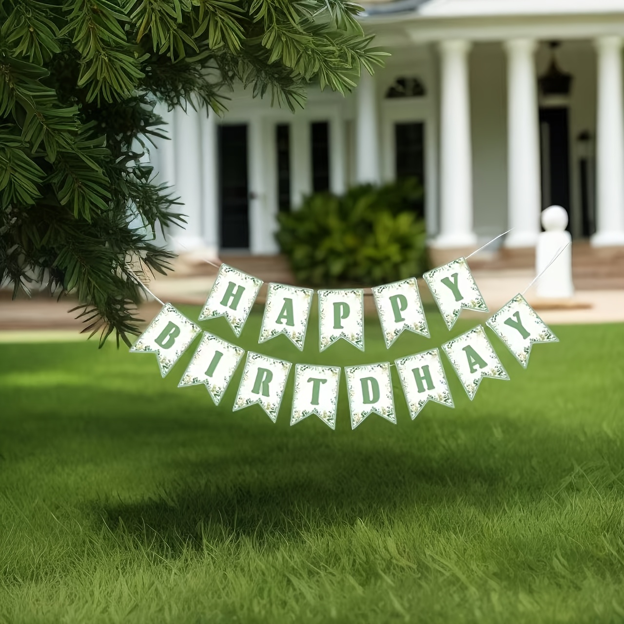 13pcs Sage Green Leaf Jungle Birthday Theme, Ideal For Decorating Party, Birthday Party, And Baptism-themed Event Backdrops