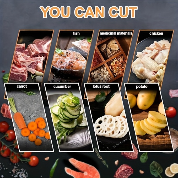 stainless steel manual meat cutter bone slicer with food tray non slip base can   cut beef ribs chicken fish and vegetables ideal for home kitchens and delicatessens   Product details 0