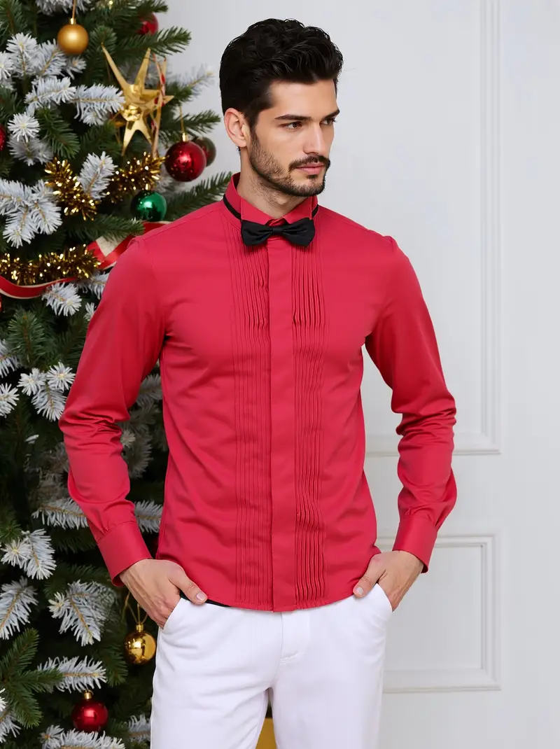 mens formal pleated shirt collar dress shirt - Temu Mauritius mens formal pleated shirt collar dress shirt - Temu Mauritius