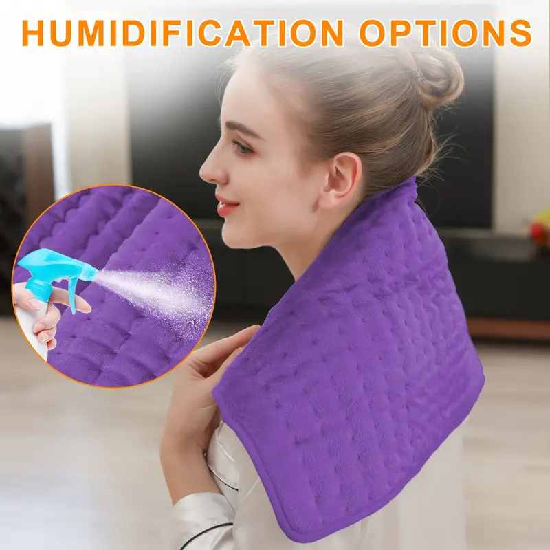 extra large heating pad - extra wide 24x12in (2x larger than most) with 6 temp settings (up to 150°f/65°c) & auto shut-off timer (2h), portable electric heating pad with plug- , machine washable for back, neck, legs, shoulders, knees, belly - ideal christmas gift for home, office, spa use - ideal for & everyday use, , cozy accessory, durable construction, adjustable , home Product details 2