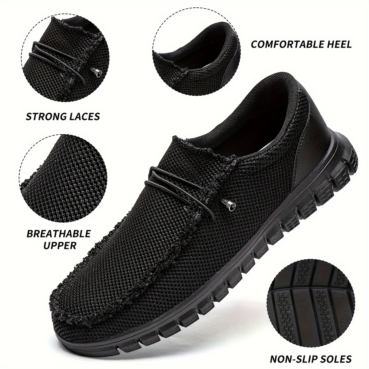 

[nonslip Sole] Men's Casual Slip-on Loafers - Breathable Mesh Upper, Eva Sole, Comfortable Heel, - Ideal For & Travel, Perfect Valentine's Day Gift |breathable Mesh Shoes|pvc Upper Loafers - 9920