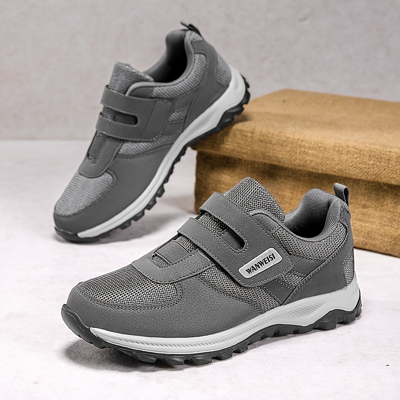 item picture sneakers new mens outdoor casual athletic shoes mesh breathable fabric hook and loop adjustable   age casual shoes loose lightweight suitable for middle aged and   wide feet and high   easy breathable casual running shoes