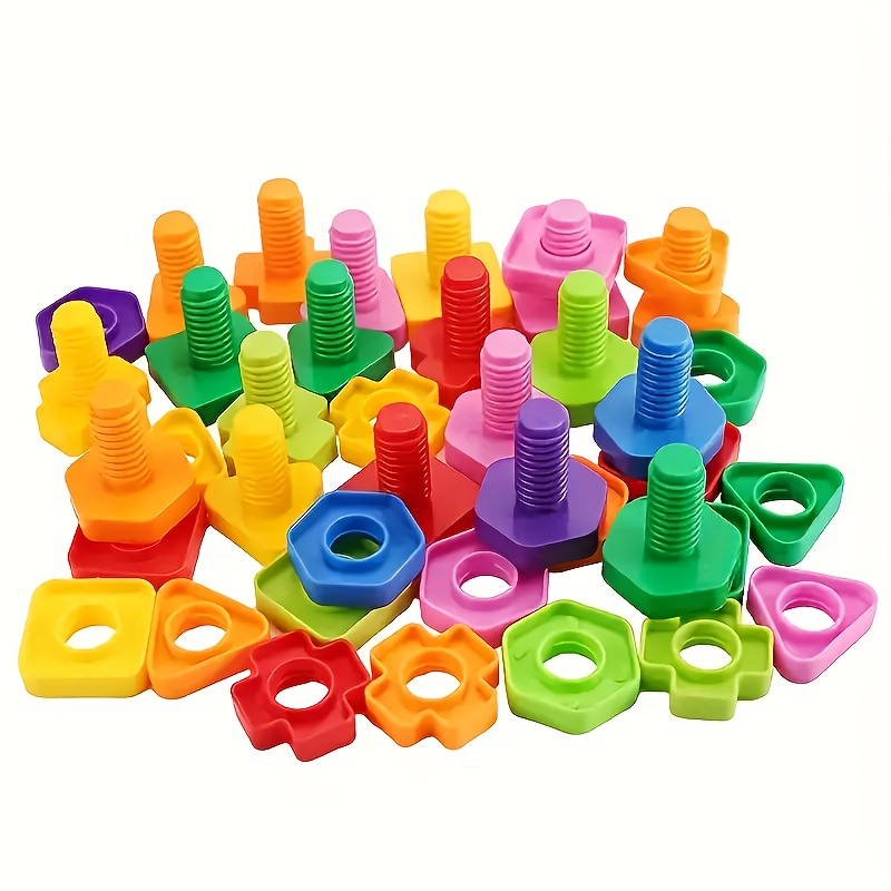 Colorful Building Blocks Toy with Shape Matching Game