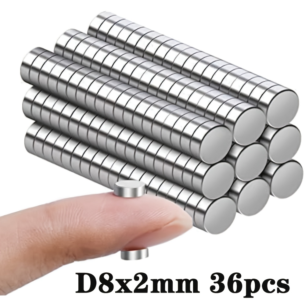 Refrigerator Magnets Silver Magnets - D8x2mm Small Round Magnets, Magnets Ideal For Office, Tool Organization, Kitchen, Home