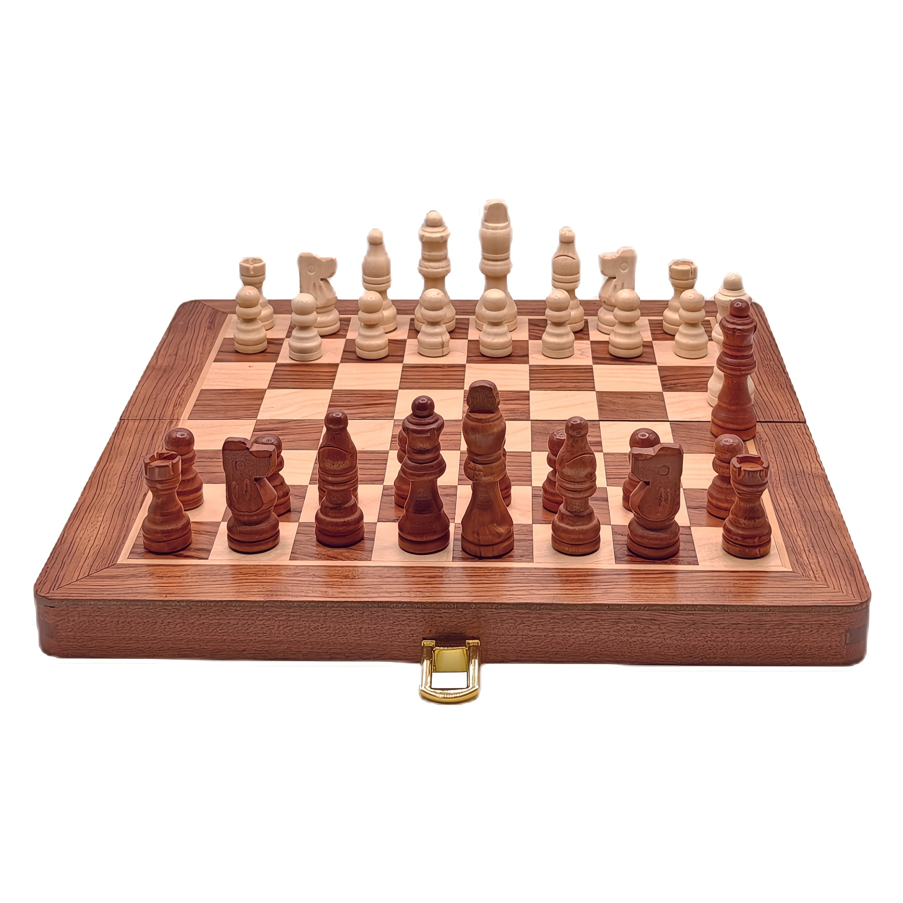 Perbabe Jeu D'échecs, 39x39cm Echiquier Magnetique Pliable Portable Ensemble D'échiquier, éChiquier Bois pour la Famille Activités Fête Adultes