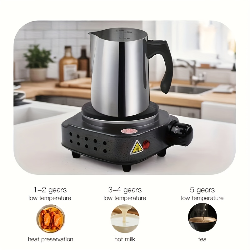 [Portable Electric Stove] Compact Portable Mini Electric Stove for Home Use | Coffee Maker for Brewing Moka Pot, Outdoor Camping Coffee Burner