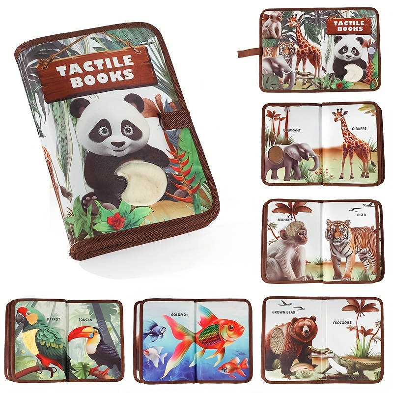 Cartoon Panda Toddler Enlightenment Early Education Book Is Here! Simulation Of Is , Tearing Design, Help Children Puzzle Cognitive