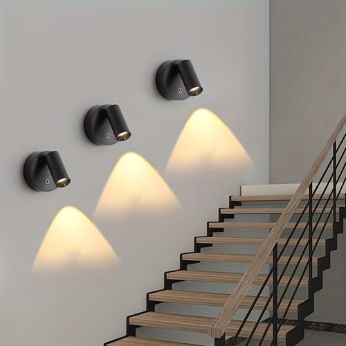 usb rechargeable dimmable wall mounted night light with touch function rechargeable lithium battery suitable for room types led bedside wall lamp for cabinet display and bedroom decoration