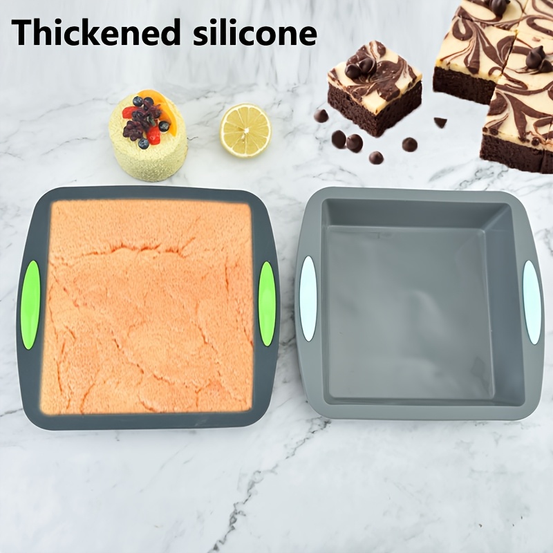 

1pc, Square Silicone Cake Pan (9.65''x9.92''), Heat Resistant Baking Cake Mold, Baking Pan, Oven Accessories, Baking Tools, Kitchen Gadgets, Kitchen Accessories