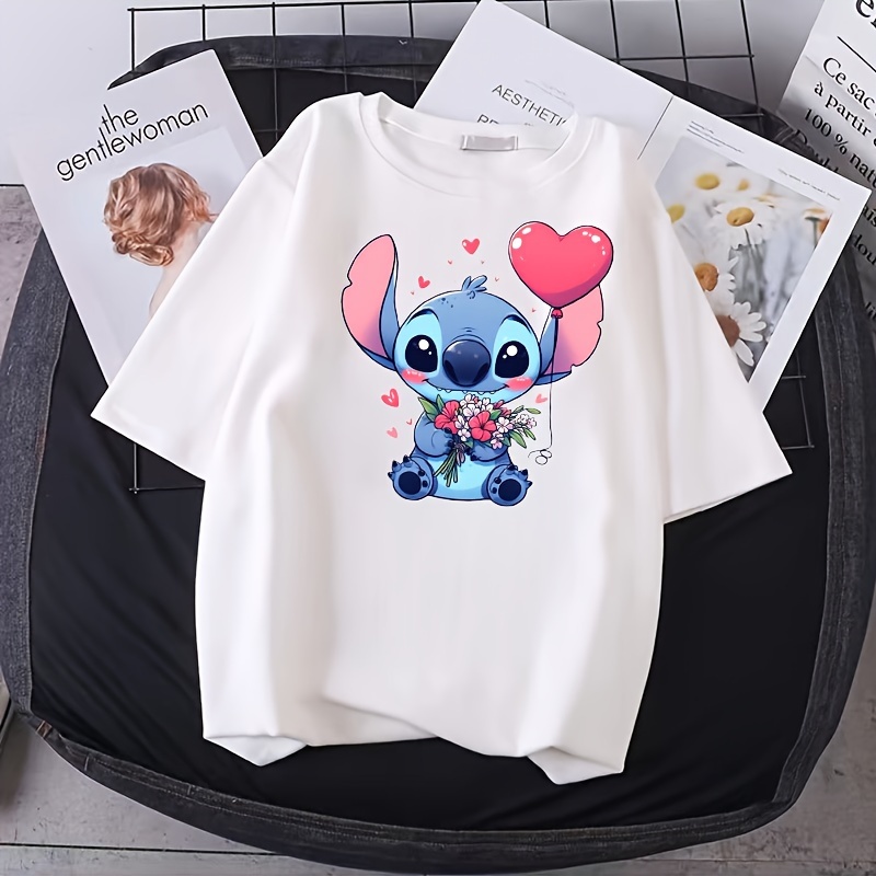 

Disney Cartoon Stitch Pattern Iron-on Heat Transfer Sticker Decals Patches For T-shirt, Diy Pillow Covers Clothes Stickers Decoration, Washable Heat Transfer Stickers